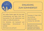 Einladung zum Sommerfest an alle Ehrenamtler*innen " Willkom